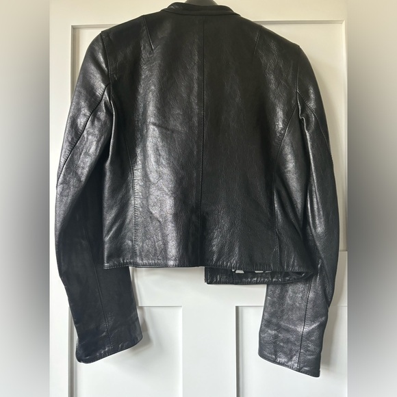 Dolce & Gabbana Woman's Black Leather Jacket, Size 42 - Picture 11 of 13